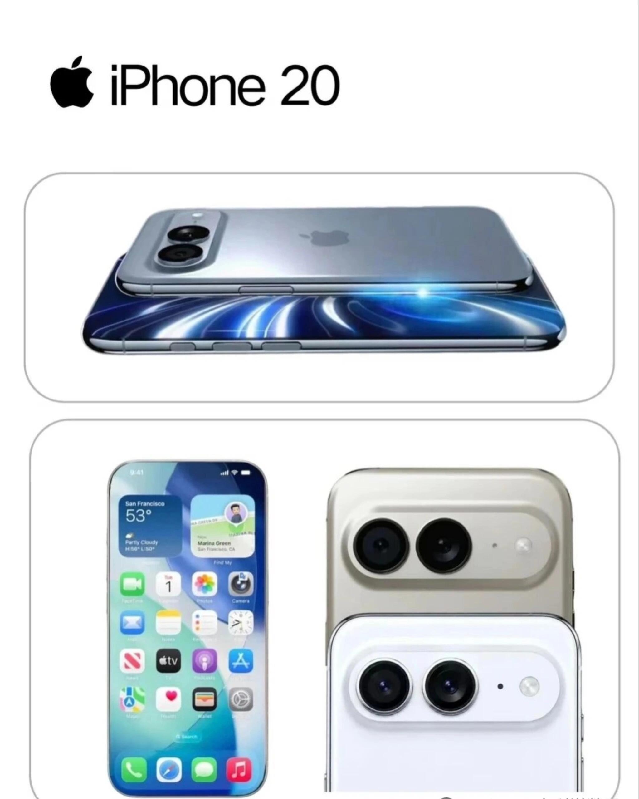 iPhone19或被跳过iPhone20Pro曝光📲网传iPhone20概念设