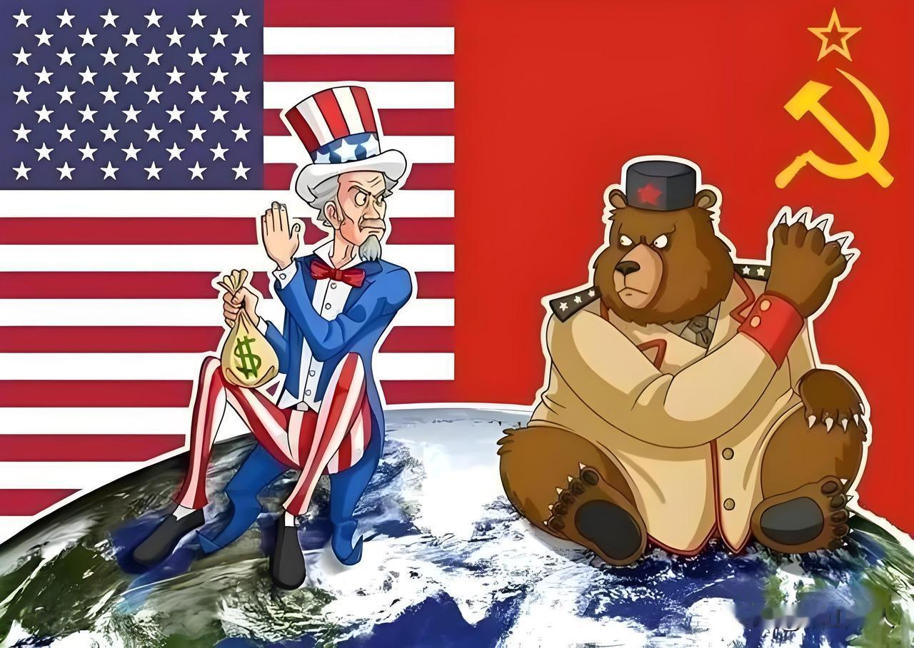 美国是海权，苏联是陆权。美国用英国制衡欧洲大陆、用日本搅动亚洲大陆、用以色列要
