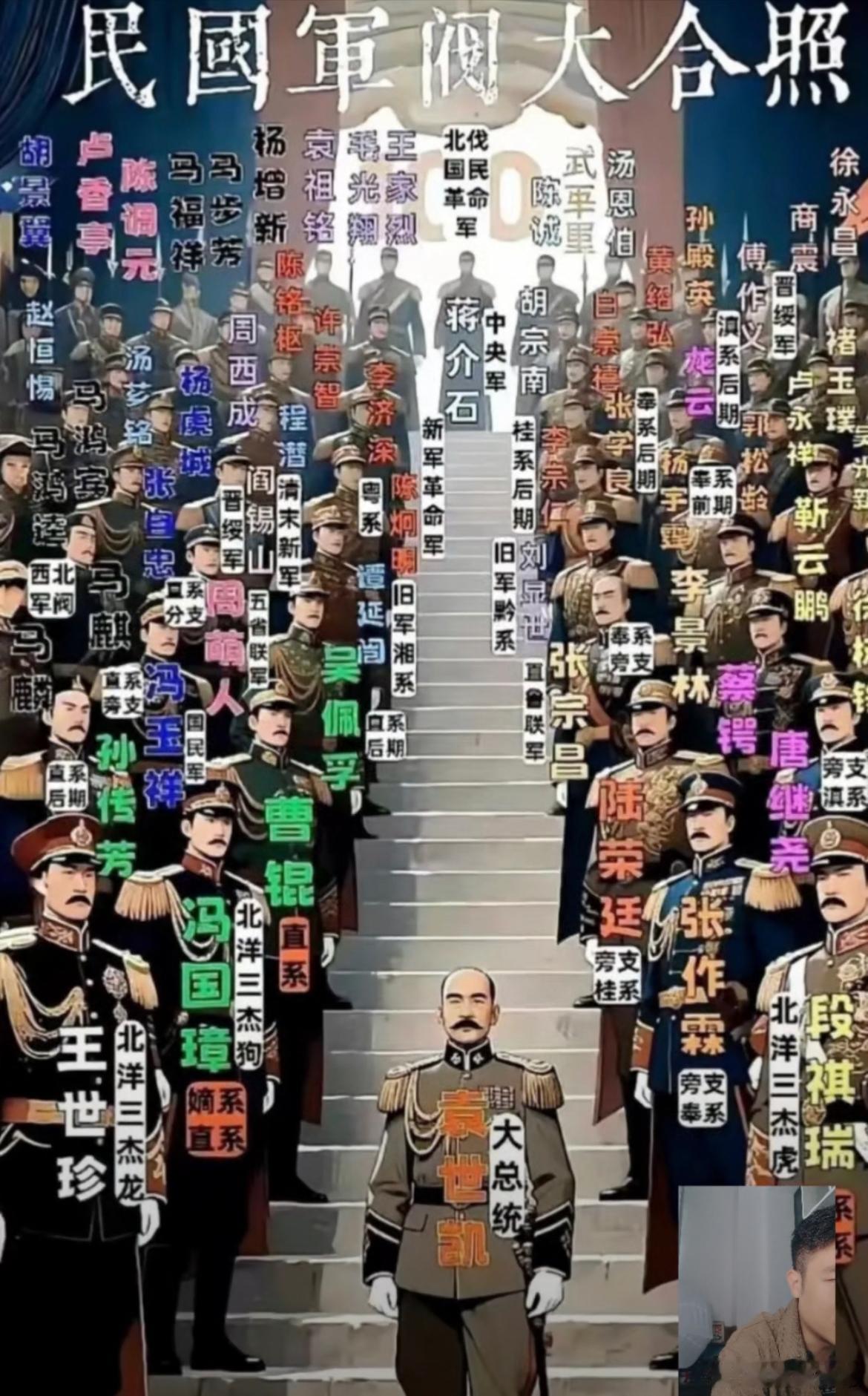 民国军阀大合照,对这段历史不了解的,可以多看下这张图片。