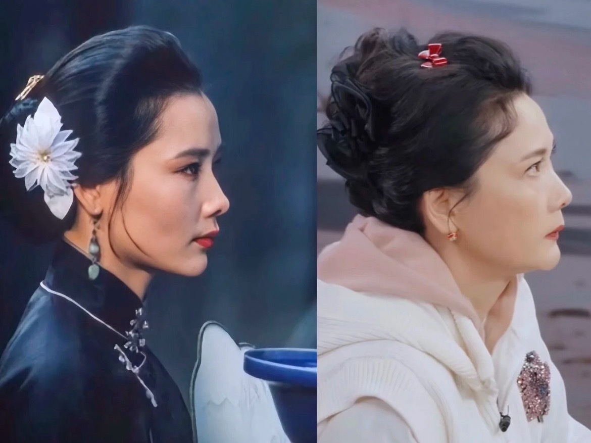 何赛飞抗老具像化前后相差三十年，抗老不是虚的，她的脸是真的挂肉啊，有一种媚媚的感