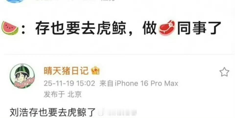 网传刘浩存也要去虎鲸了，真的假的？