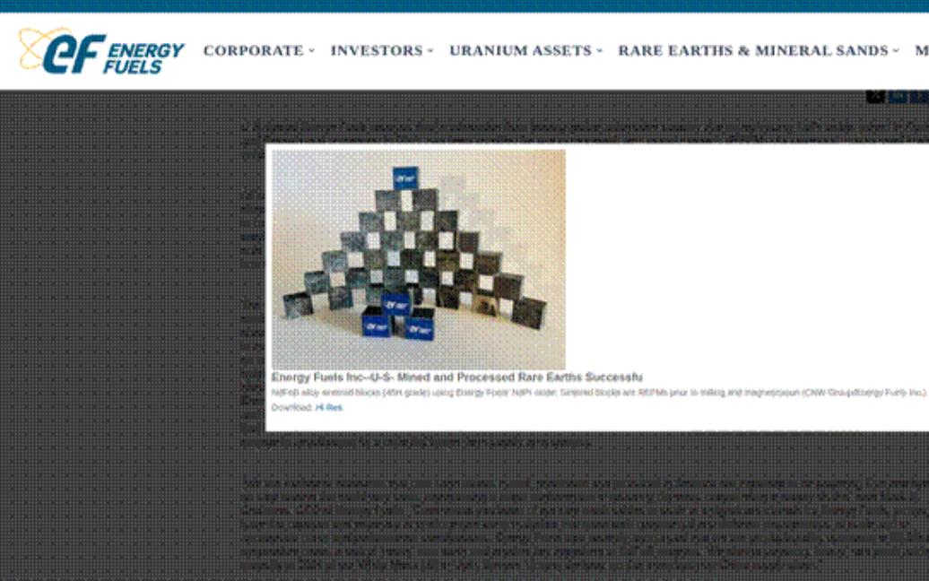 /美企成功提炼高纯度稀土，在打破中国垄断上迈出了“历史性一步”？中方看完后久久