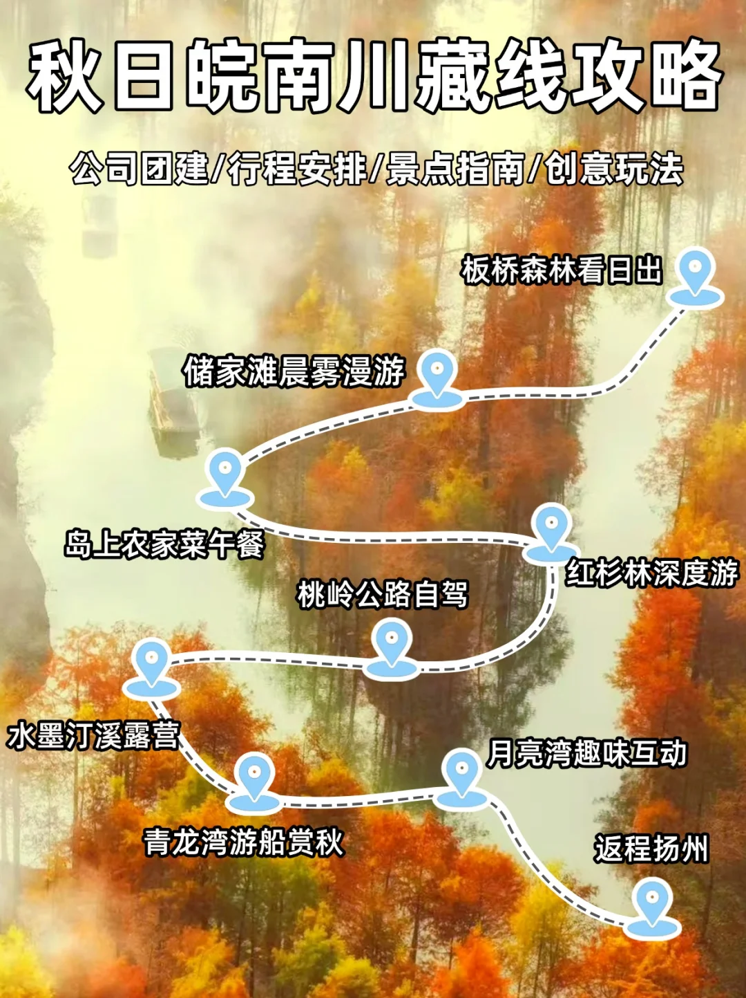 皖南川藏线的秋天更美🍁2天1夜团建攻略