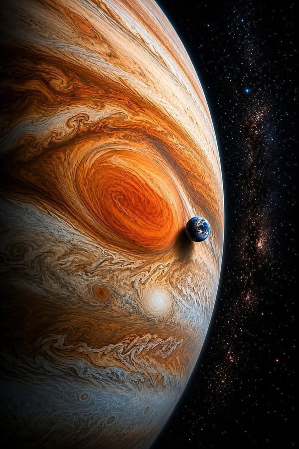 木星的体积是地球的1321倍