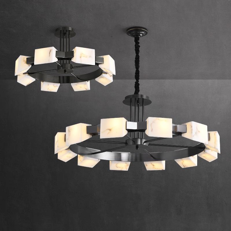 最近研究客厅装修，被后现代简约云石吊灯狠狠拿捏了！这可是出自西班牙设计师之手，满