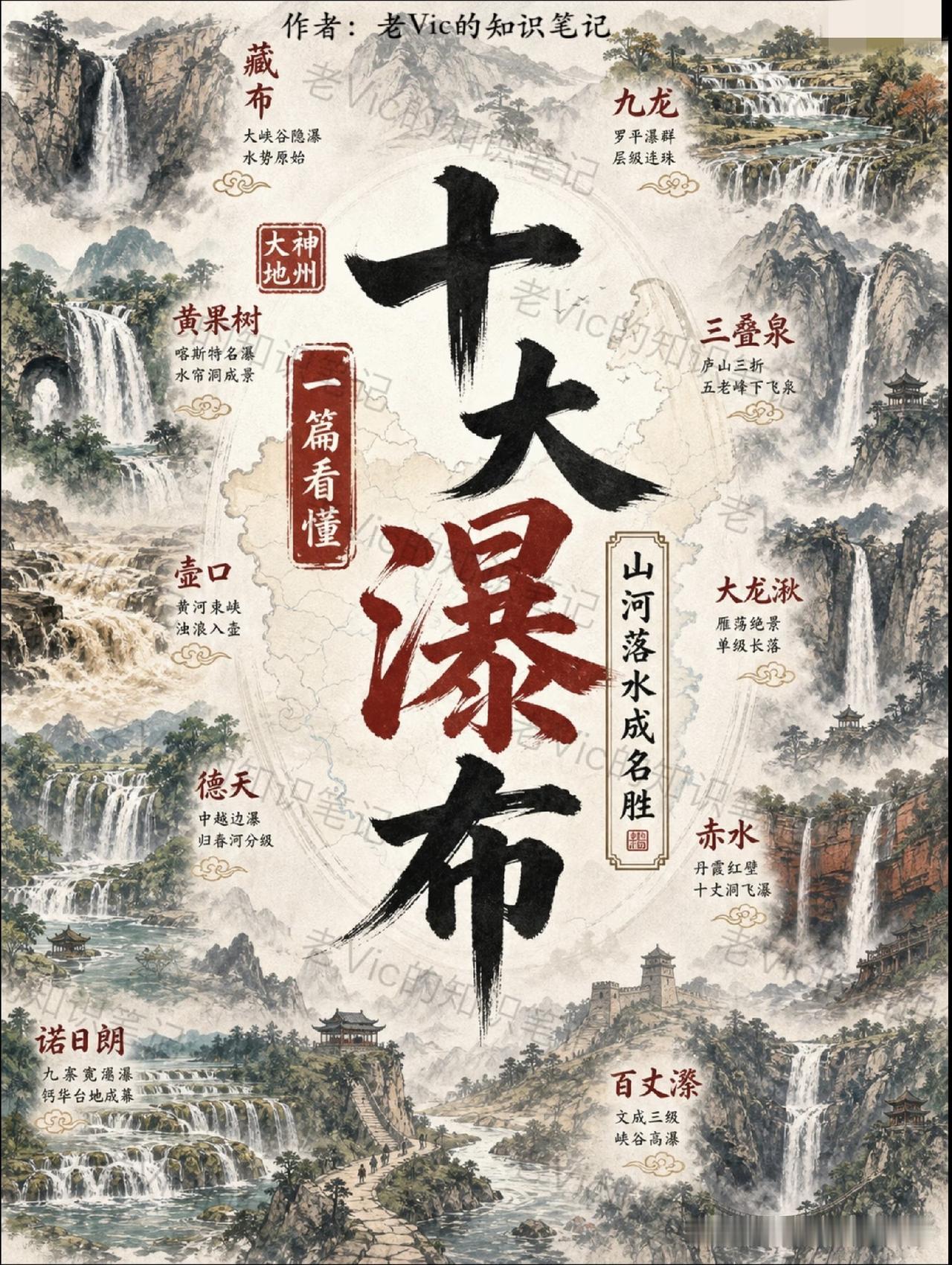 中国十大瀑布，应该没有一个人能走完！[捂脸哭]瀑布自然风景区