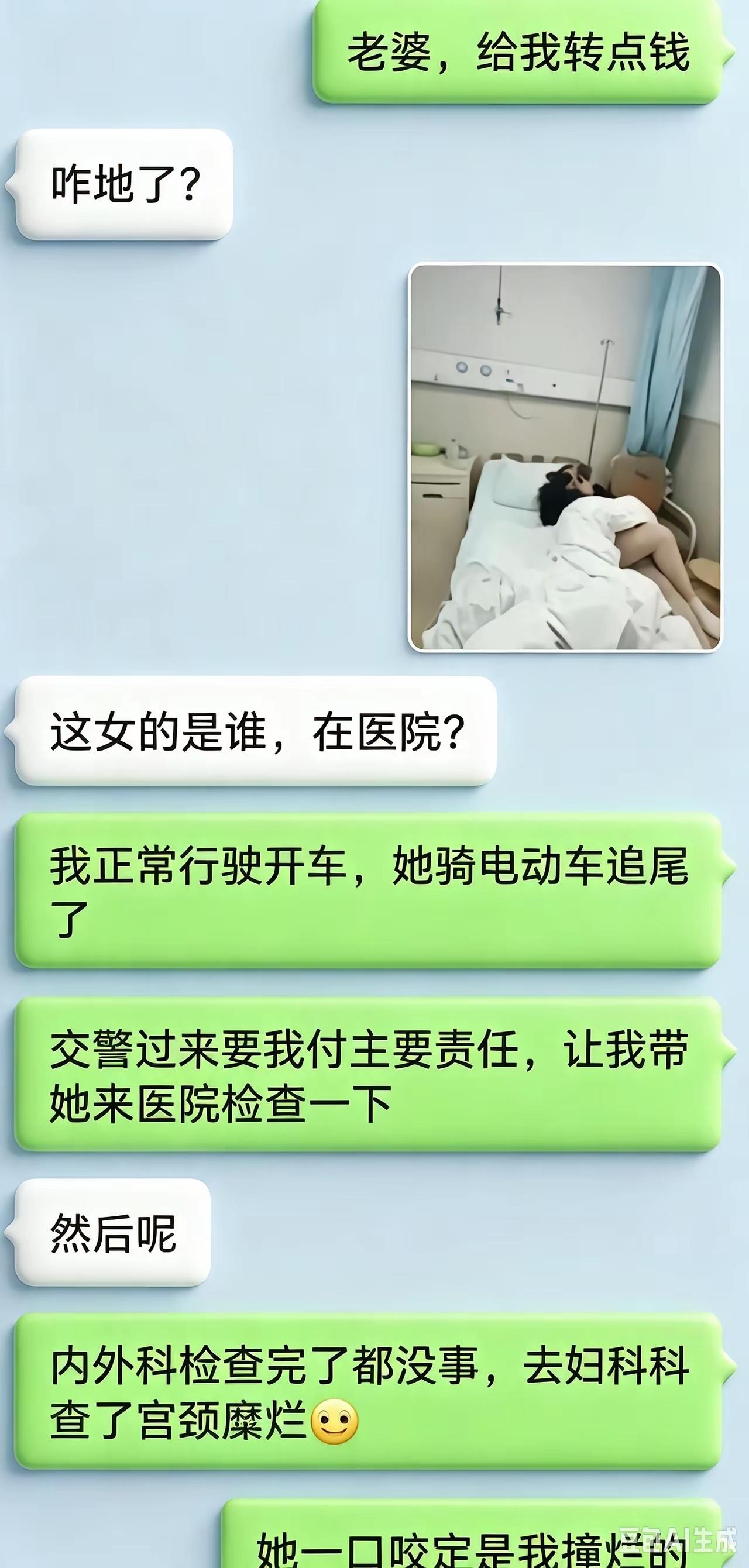 你得让她解释清楚！到底是在什么情况下撞烂的？