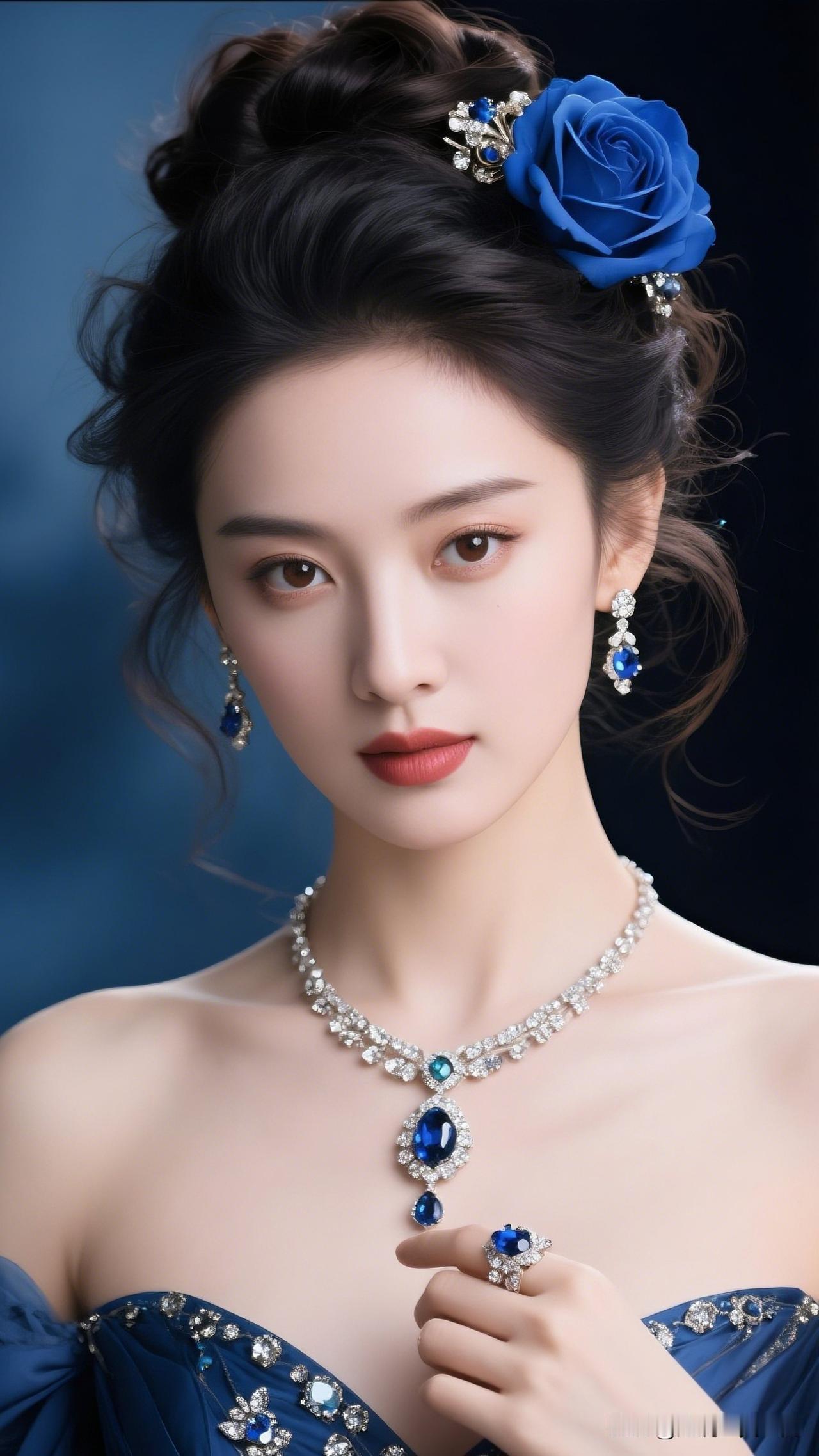 优雅蓝宝石，梦幻公主风，闪耀你的每一天！💎✨怎样穿搭能显示出温柔的女生气质?