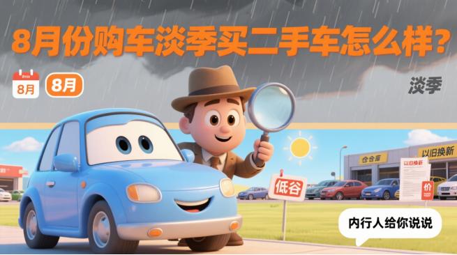 8月份购车淡季买二手车怎么样?内行人给你说说又到了8月，很多人琢磨着这会儿买