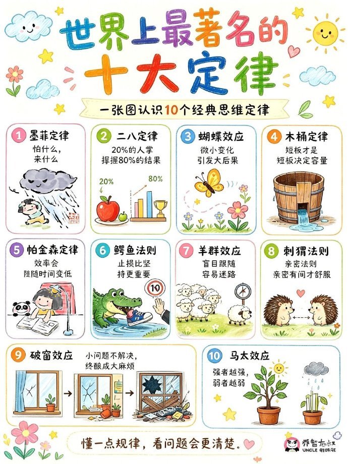 给孩子的“人生兵法”：世界十大思维定律！