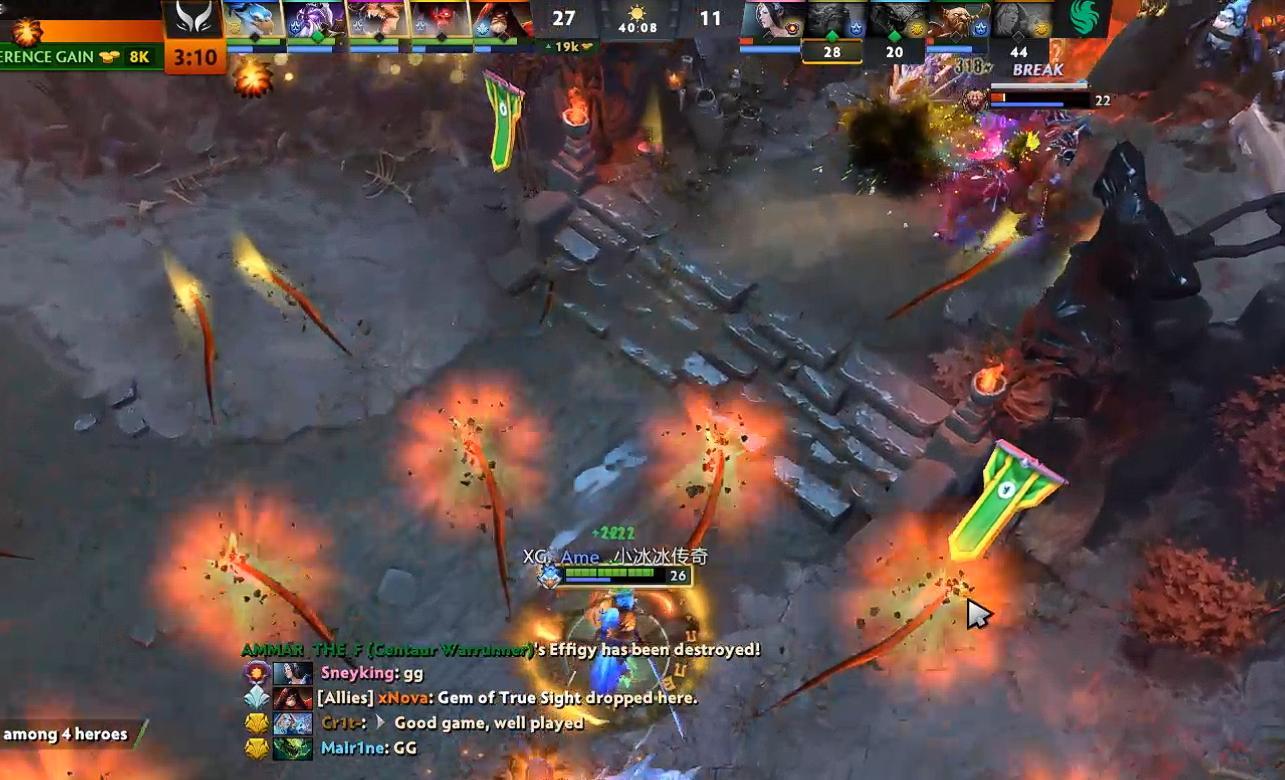 XG凭借装备成型凯的恐怖输出团战碾压FLCN赢下第一局，这把法尔空阵容爆发严重不