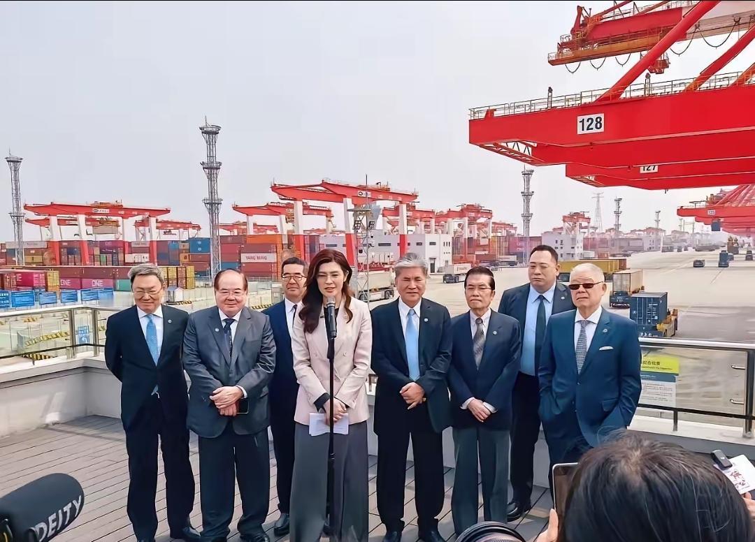 郑丽文代表团参观了洋山港之后，个个都不自信了。洋山港，上海国际航运中心的核心