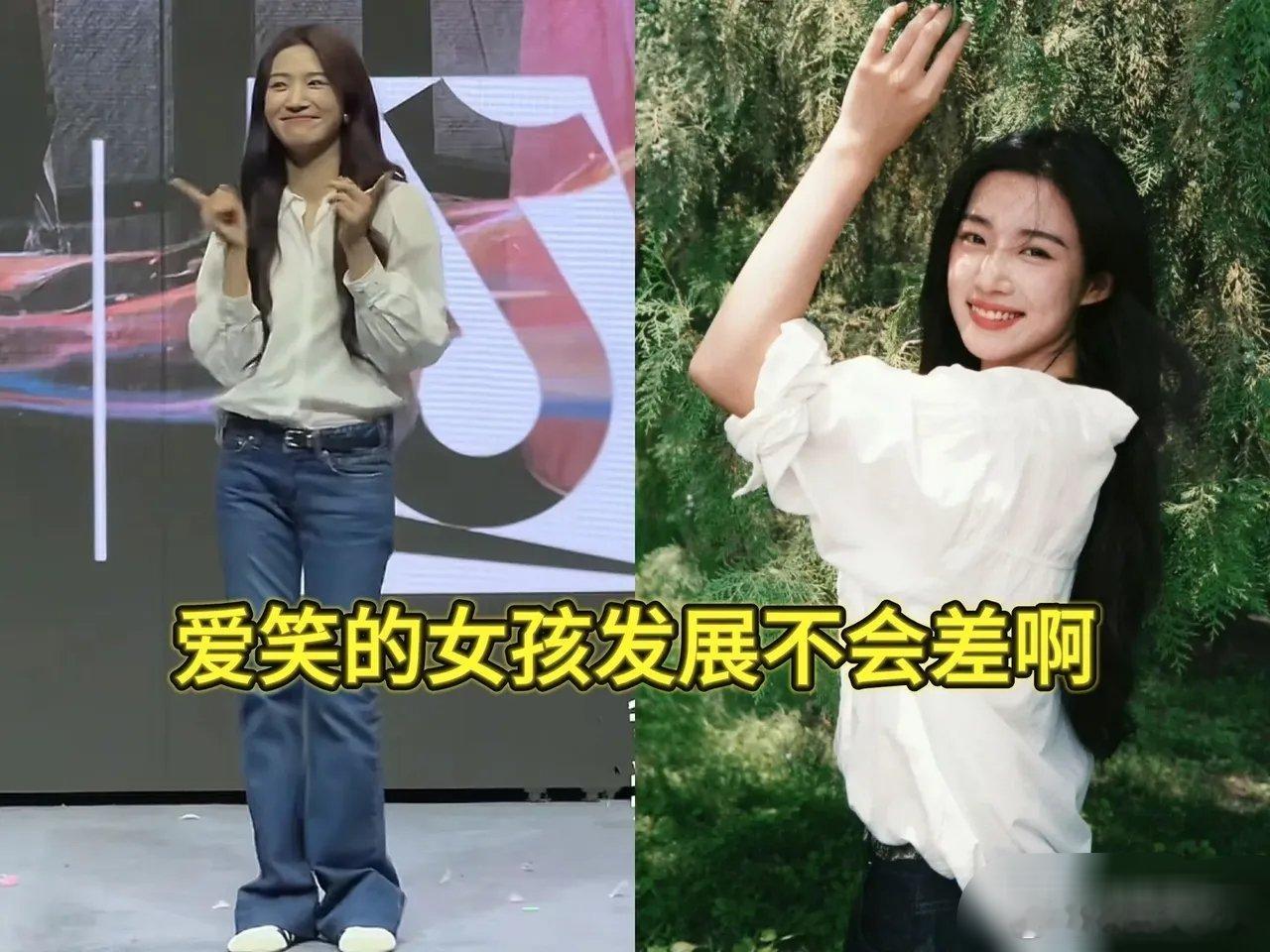 卢昱晓身上确实有股和赵露思相似的清爽感，舒展的五官和干净气质很圈好感。线下偶尔被