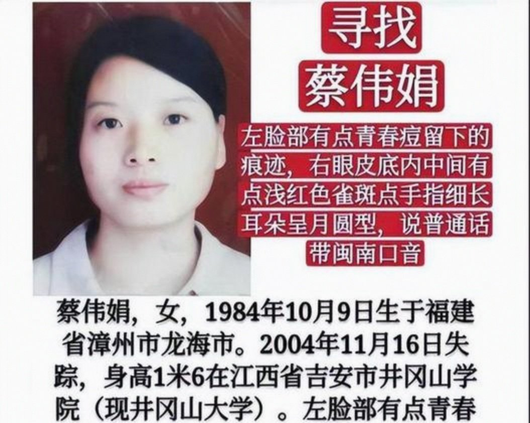 2004年，福建女大学生蔡伟娟在校园里“凭空蒸发”。为了找她，原本家产千万的富豪父亲蔡瑞兴，亲手关掉