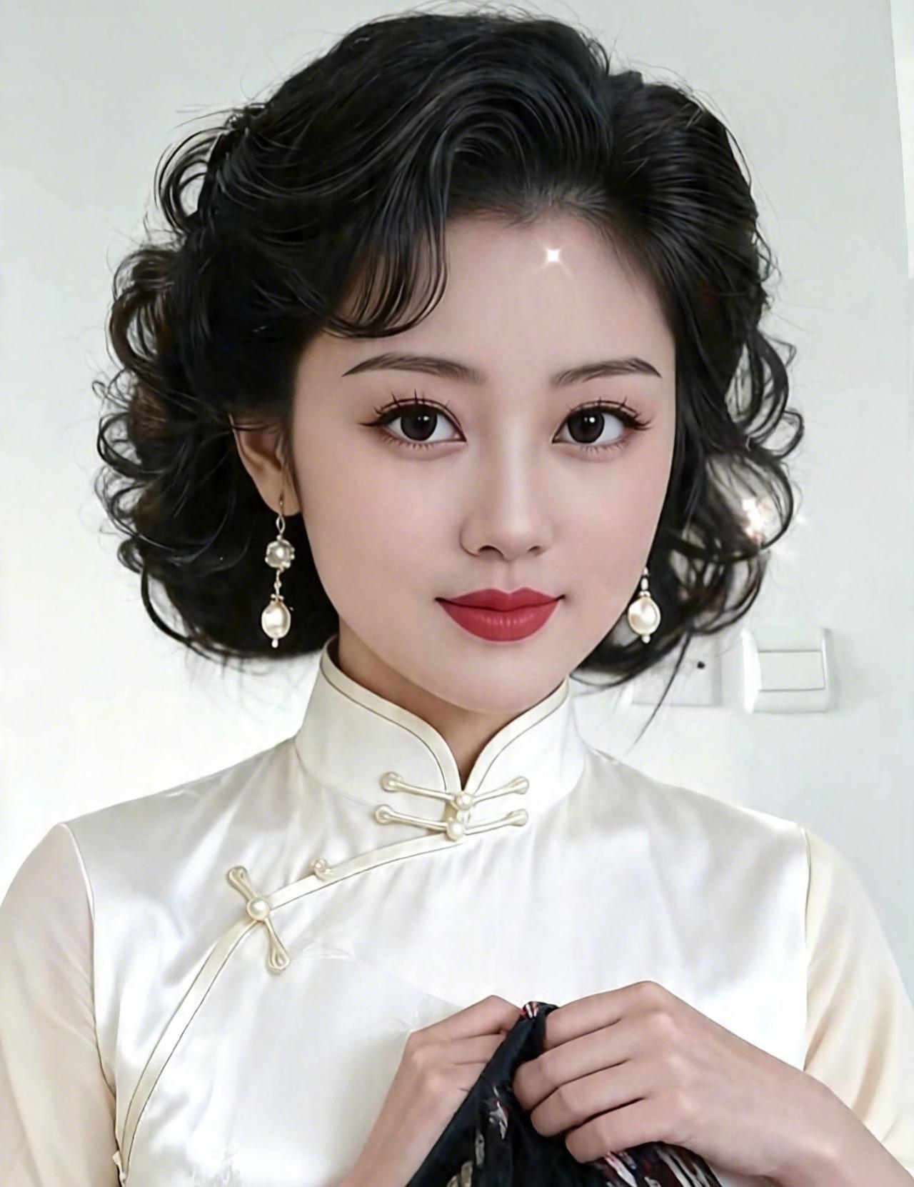 复古旗袍风真的太有魅力了，修身的设计凸显身材曲线，立领又增添了几分端庄。不同的图