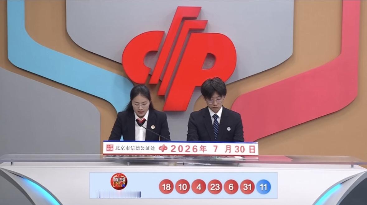 双色球26087期开奖号码已经公布，红球04、06、10、18、23、31，蓝球