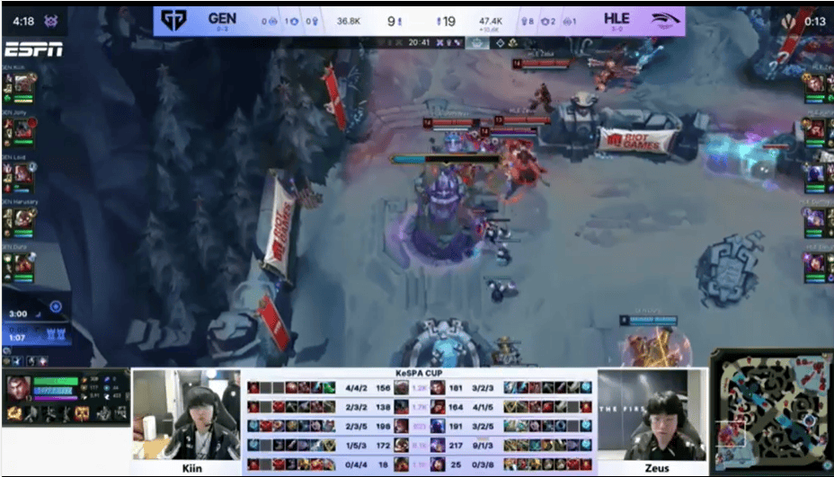 HLE 1-0 GEN: 下路发力势不可挡, HLE轻松击败GEN