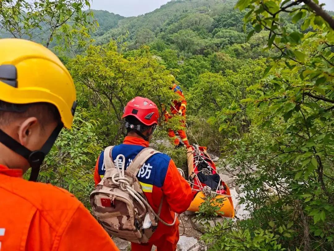 《离谱！女游客扭脚拒消防员触碰，5人抬下山累瘫，网友炸锅》这件事看着又气又好