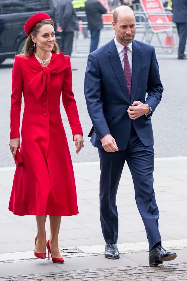 katemiddleton3月10日，威廉王子和凯特王妃和其他王室成员