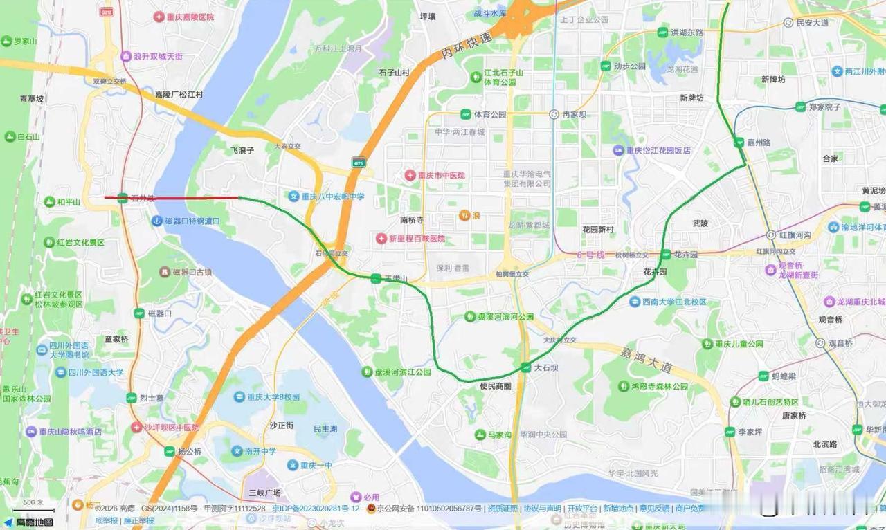 重庆轨道交通4号线西延二期要来了重庆轨道交通4号线西延一期，民安大道至顺水寺公