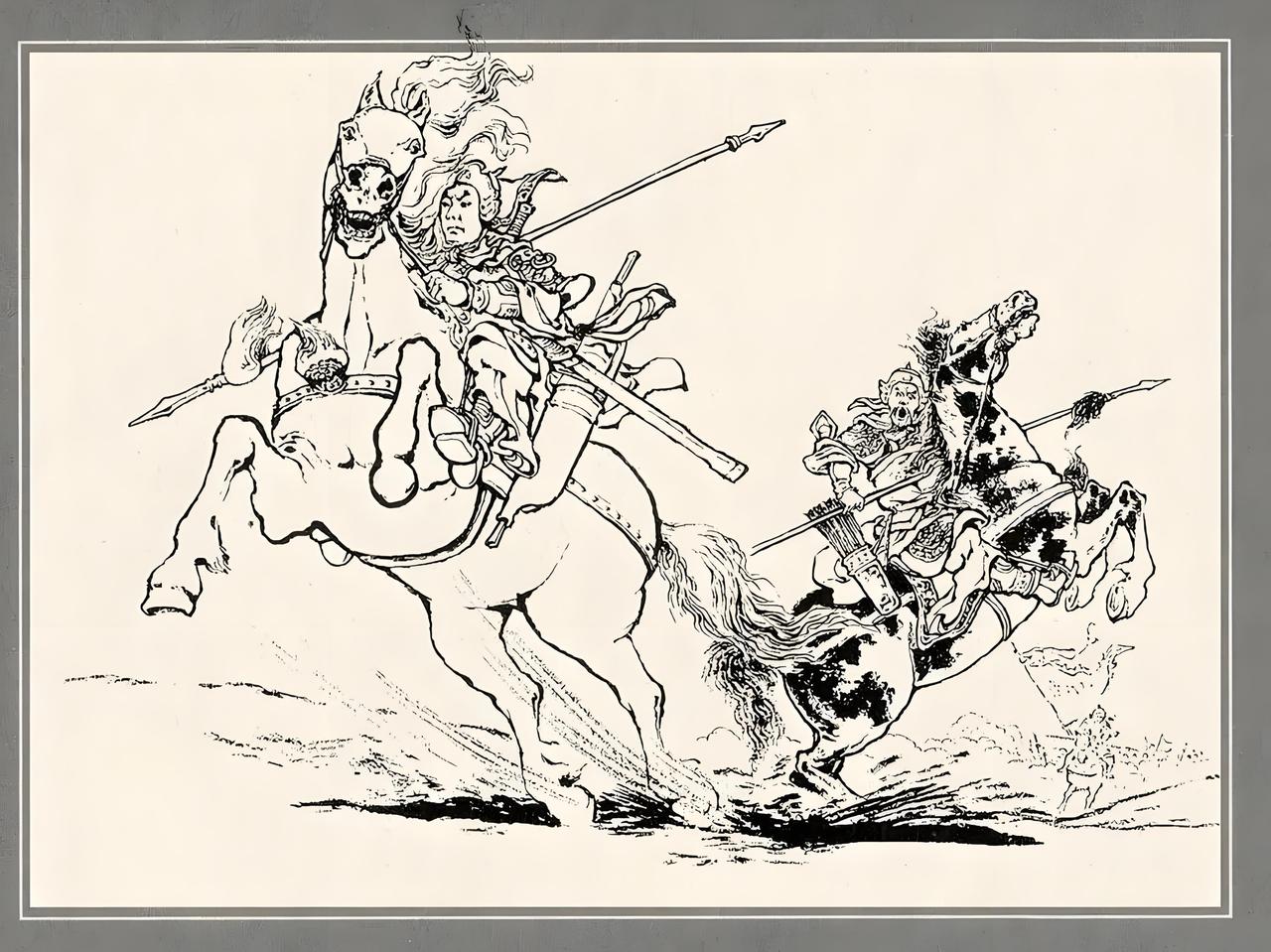 三国演义连环画：这员大将是谁？战力爆表！竟然追的赵云飞马奔逃。与赵子龙交过手的也