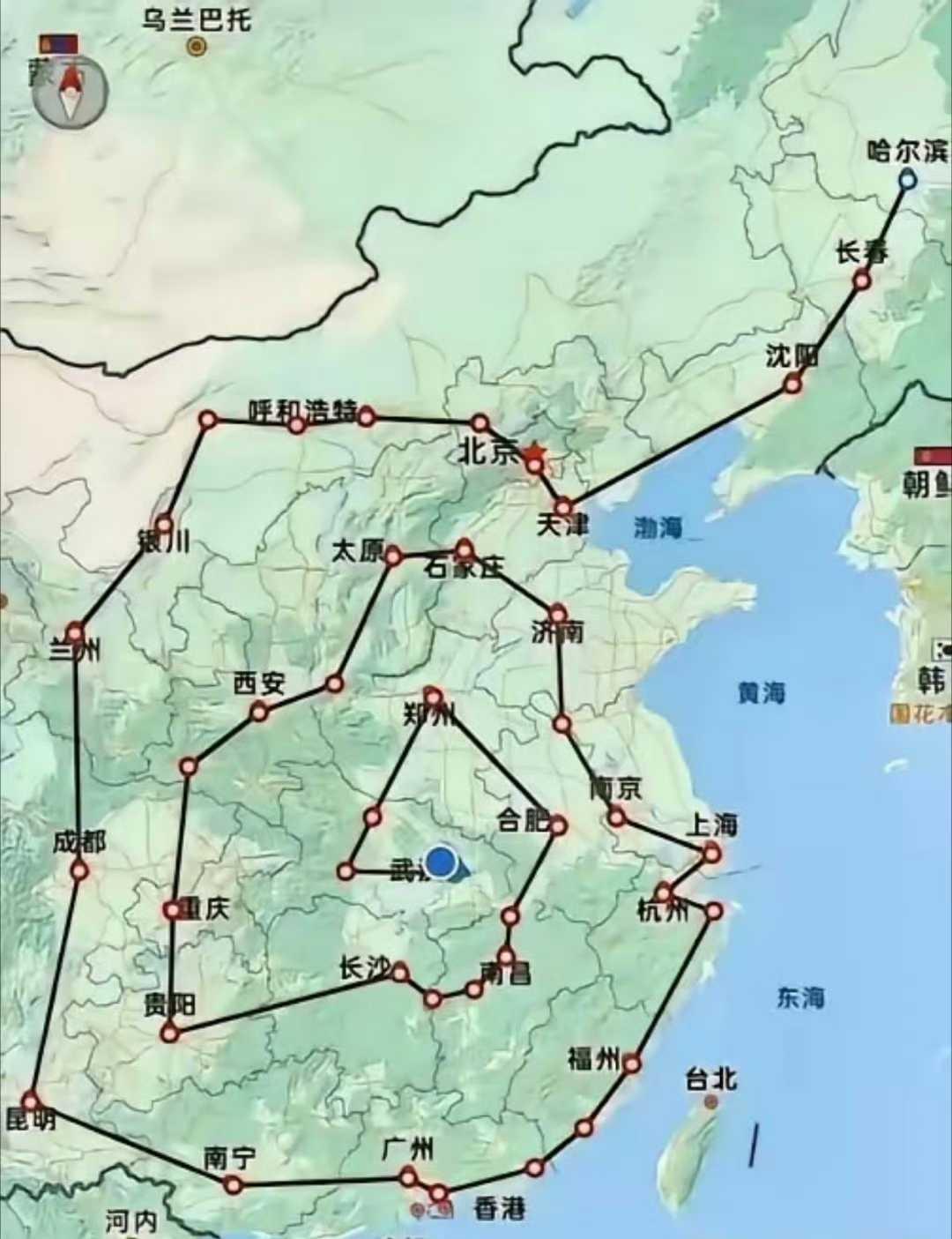 等我退休了，我要沿着这个线路周游全国​​​