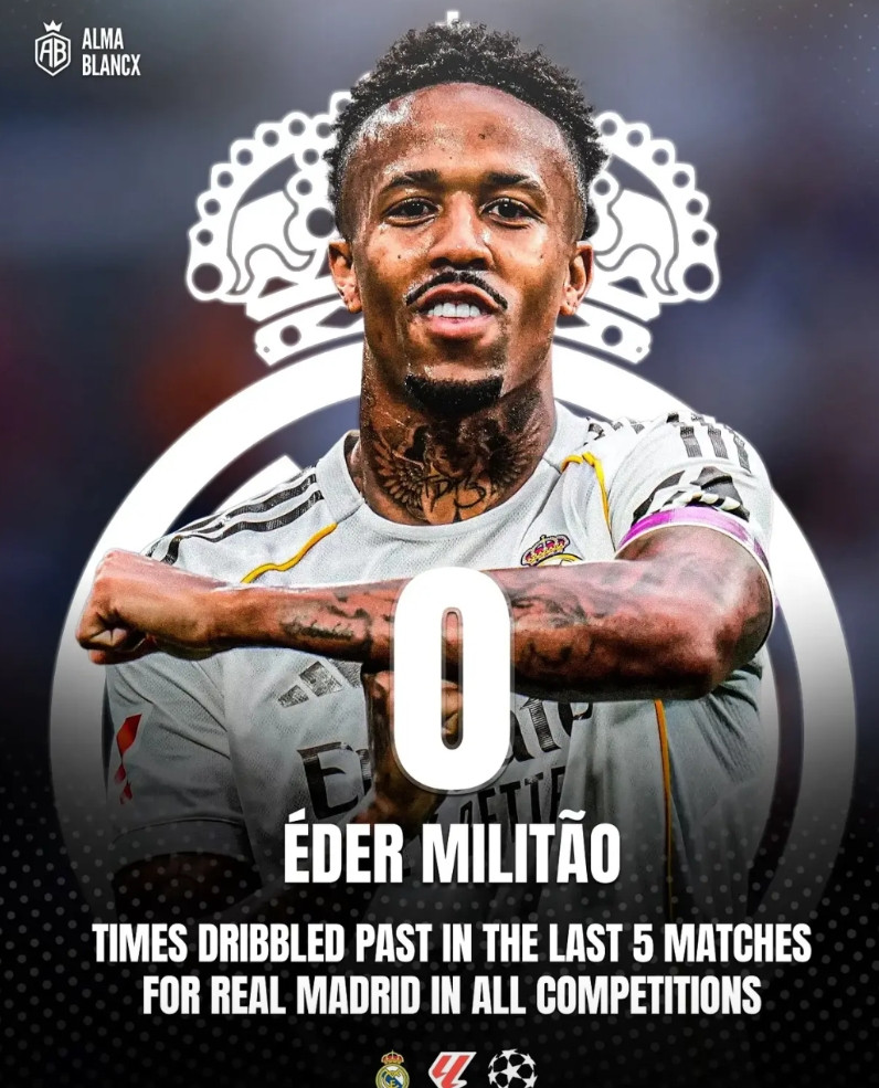 近5场比赛，埃德尔·米利唐的数据太夸张了：对瓦伦西亚：0次被过对巴塞罗