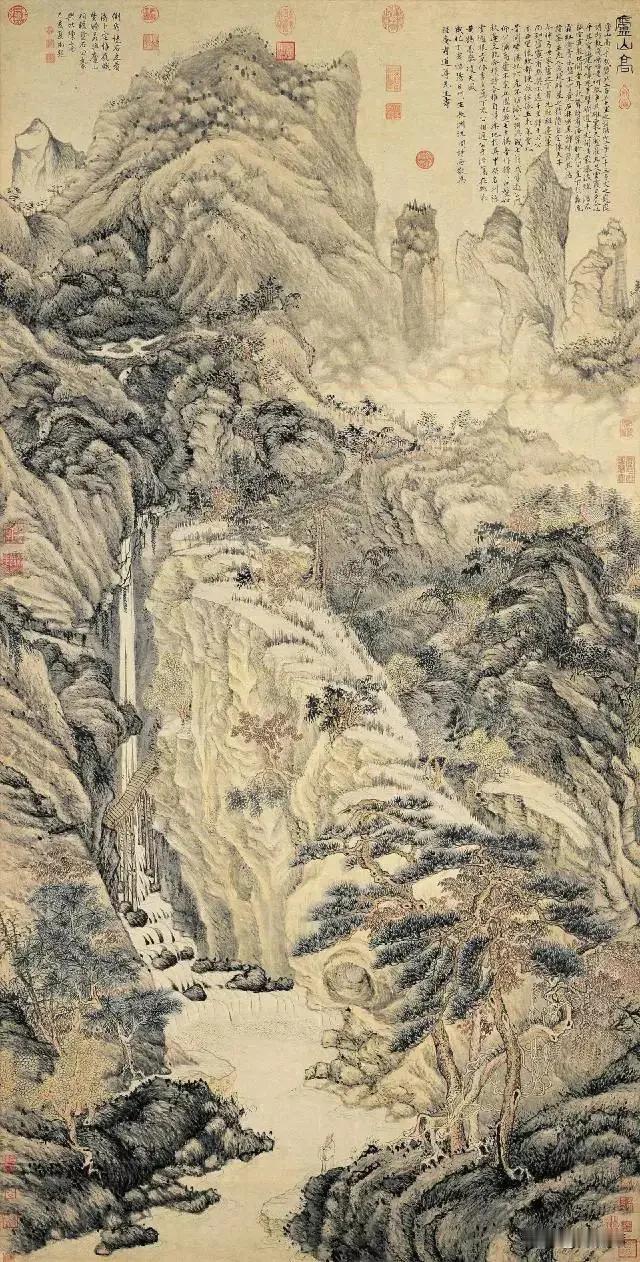 沈周为吴门画派开创者，书画兼修。绘画分细沈、粗沈，早年细密精工为细沈；五十岁后融
