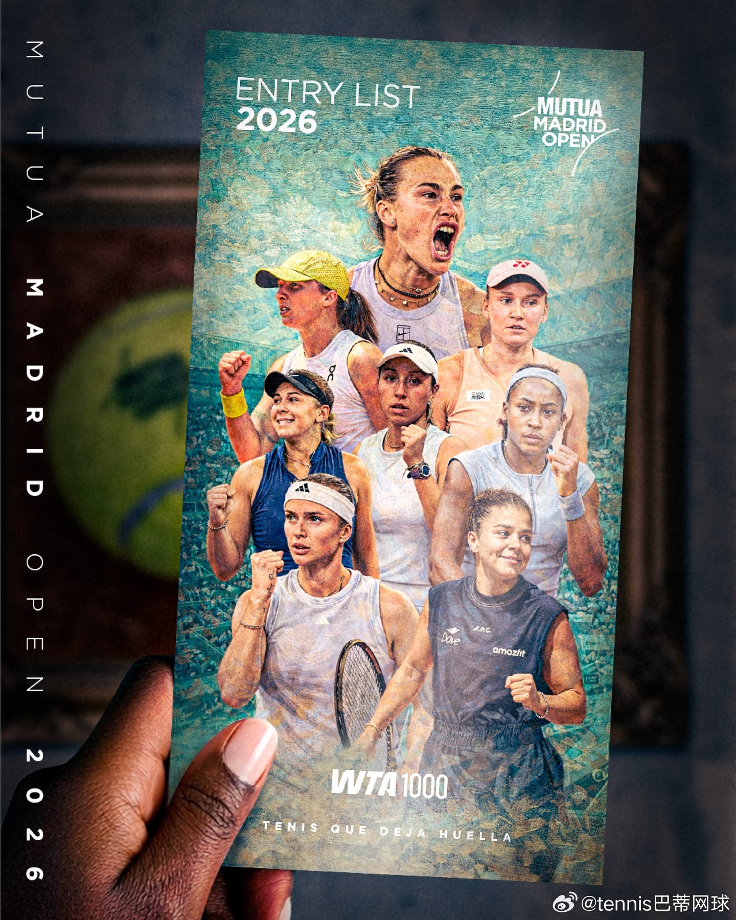 马德里1000赛正赛入围名单出炉郑钦文领衔中国🇨🇳军团鲁内🇩🇰复出！