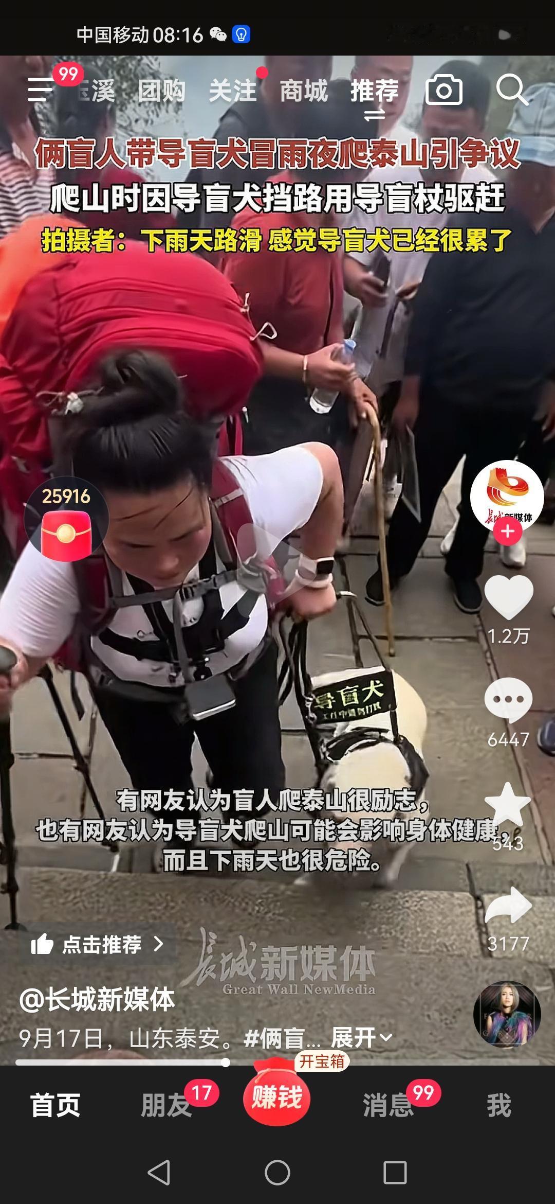 本人一直对残障人士极其尊重，但这种人才真正配我叫一句死瞎子！回收导盲犬芬迪，这