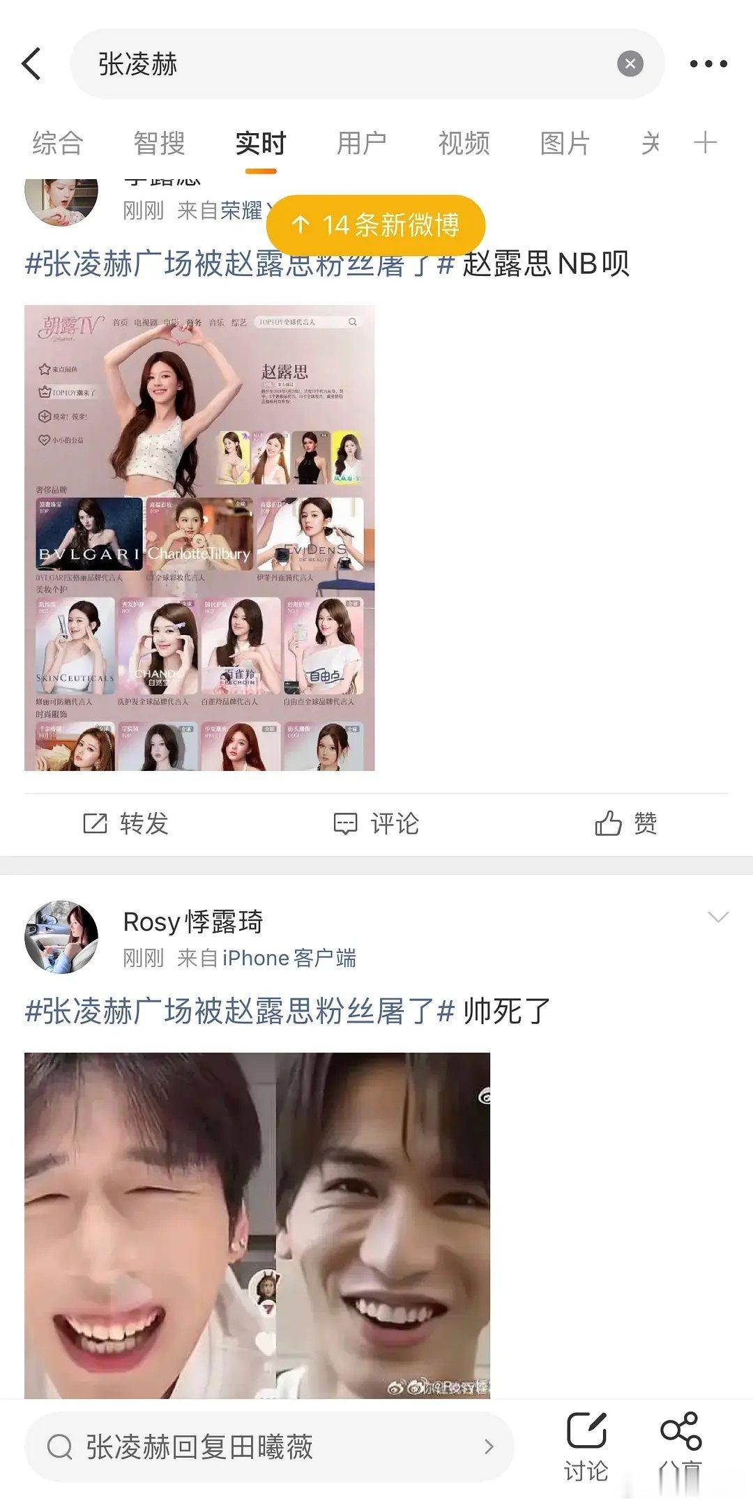 张凌赫广场被赵露思屠了