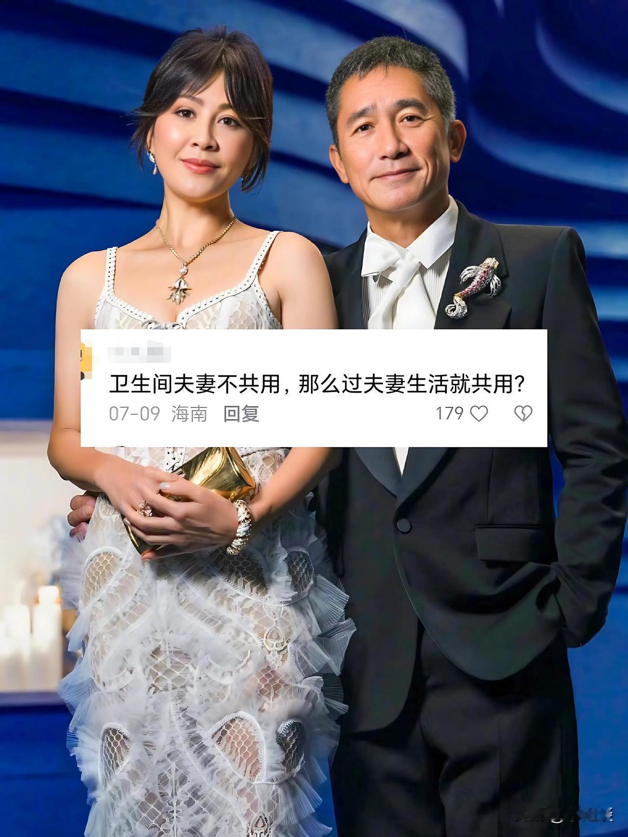 刘嘉玲一句话，却意外暴露了她跟梁朝伟实存名亡的夫妻关系一次采访中，记者问刘嘉