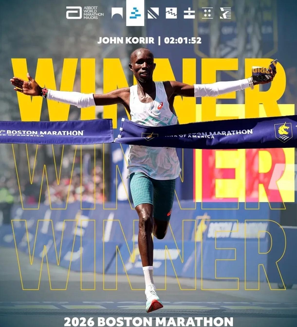 第130届波马，科里尔2小时01分52秒破赛道纪录，为啥不算肯尼亚国家纪录？核心