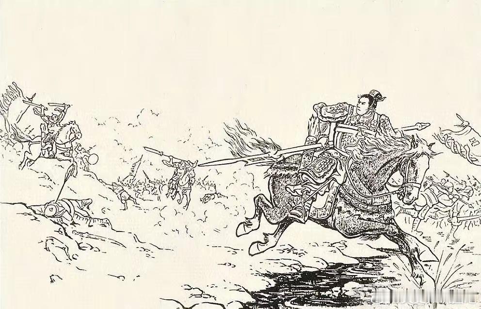三国天下无敌的温侯吕布，此时被打倒拖画戟，狼狈不堪。虎牢关面对八路诸侯，面对关