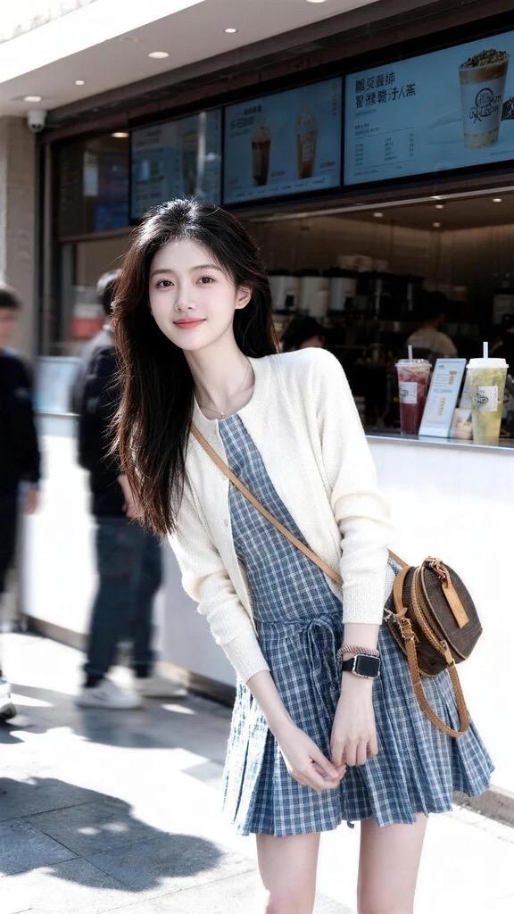 韩风穿搭温柔穿搭奶茶穿搭街头甜心风约会穿搭