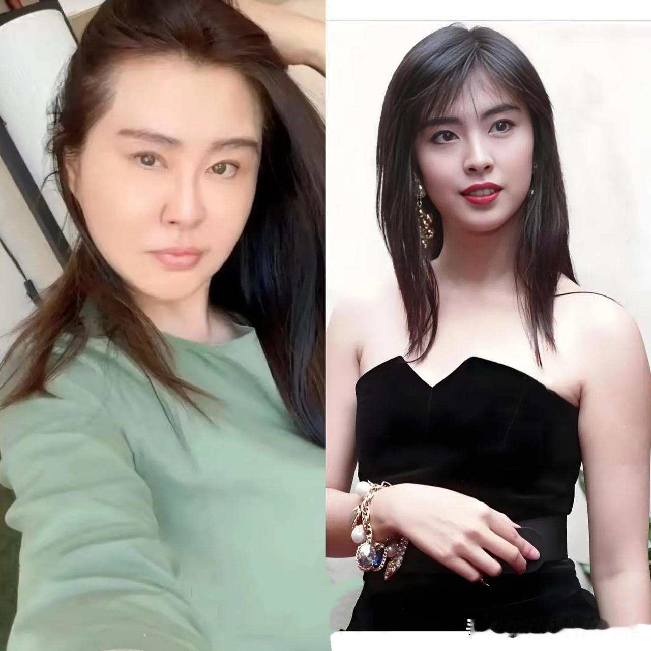能一眼认出这就是王祖贤！可是奇怪的是她好像五官没变，和年轻时一模一样，就是不美了