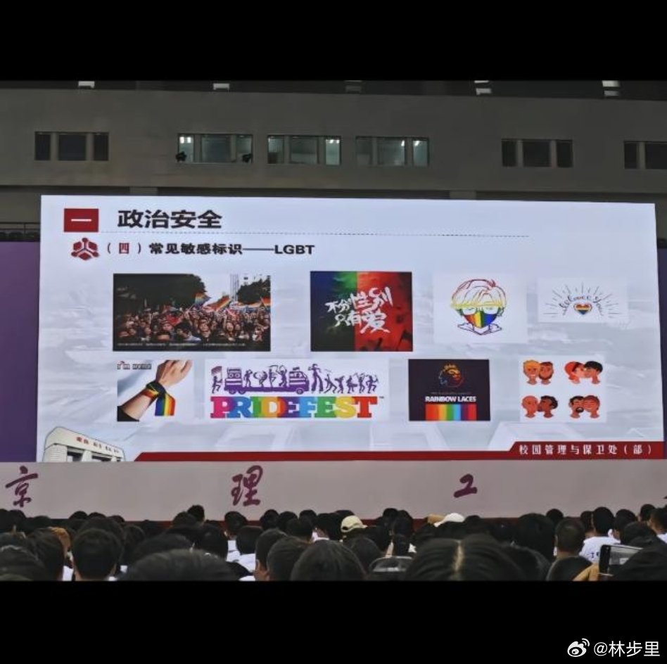 南京理工大学这次安全教育里，把LGBT列为敏感标识。这本展现了国内的认知，结果一