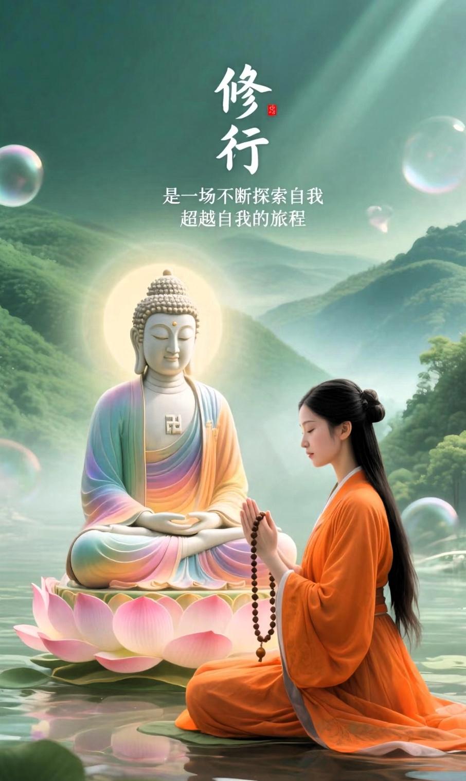 女人一旦开始修行，一般男的是近不了身的，不是刻意疏远，而是心境变了，磁场稳了，那