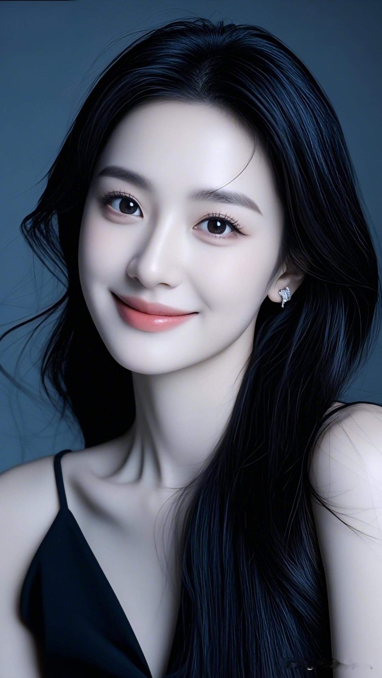 优雅黑发美人，微笑动人，气质出众！🌟✨女人最耐看的长相是什么样的