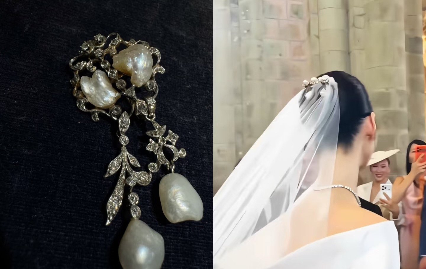 奚梦瑶戴了婆婆的发夹奚梦瑶戴了婆婆的珍珠发夹，还发文：妈妈的复古高级珠宝爱你～