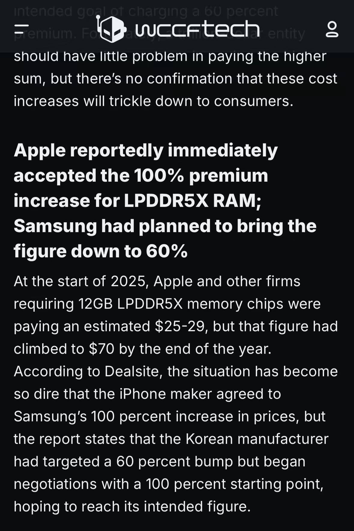 外媒披露苹果三星谈判细节，真就笑死个人！三星因为内存涨价要跟苹果大幅提升供应报价