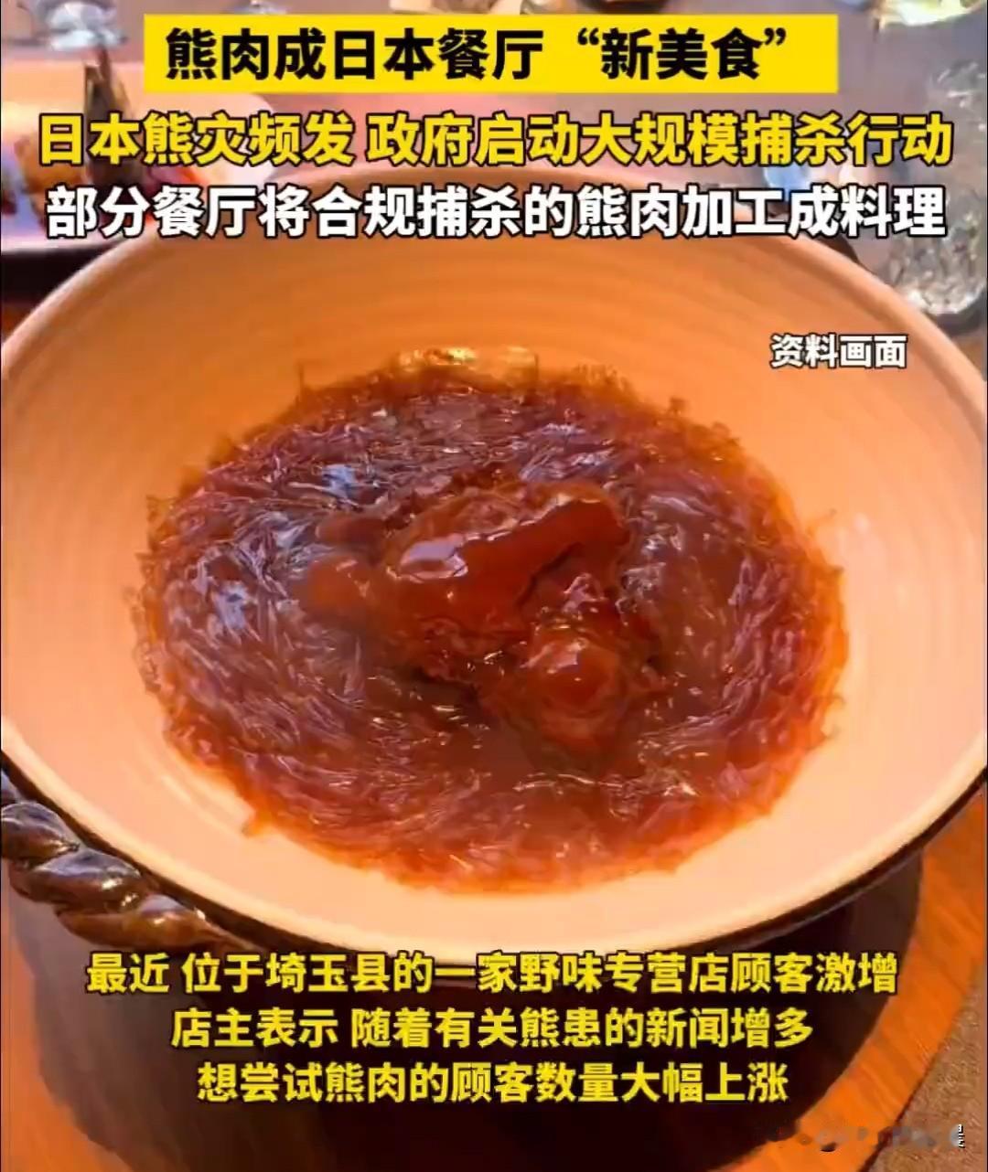 日本捕杀近万头熊后，竟陷入“尸骸危机”？490元熊肉套餐引关注今年4月至10月