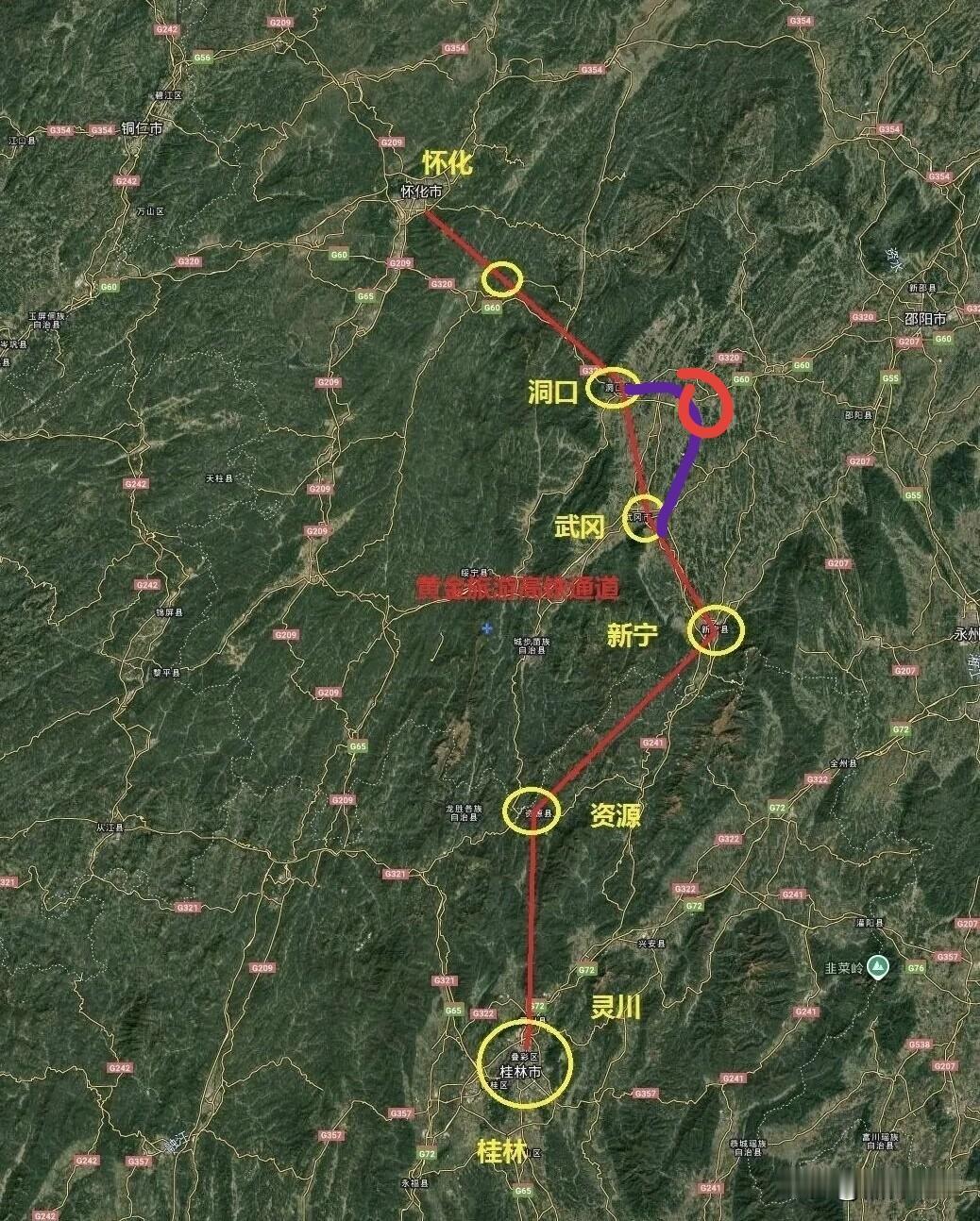 怀桂高铁既然确定走洞口、武冈到新宁的路线，为什么不往东边再延伸一点，照顾一下隆回