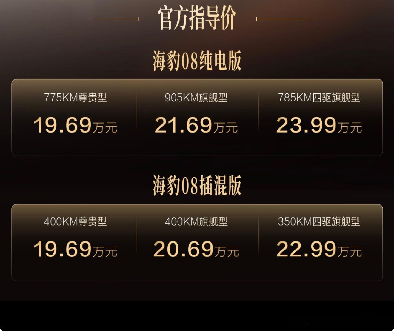 海豹08旗舰新贵一步到位昨晚两点多的时候八卦问了一嘴订单量怎么样说非常不错果然有