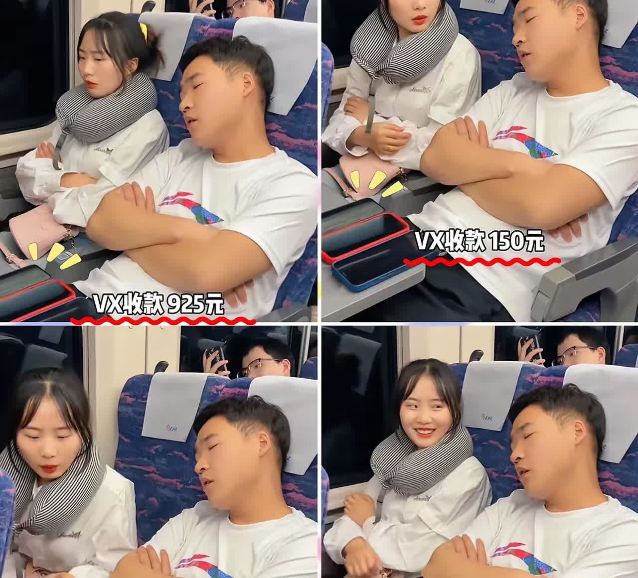 这事情闹大了家人们！这铃声可真会勾人好奇心！高铁上一男子睡得正香，面前手