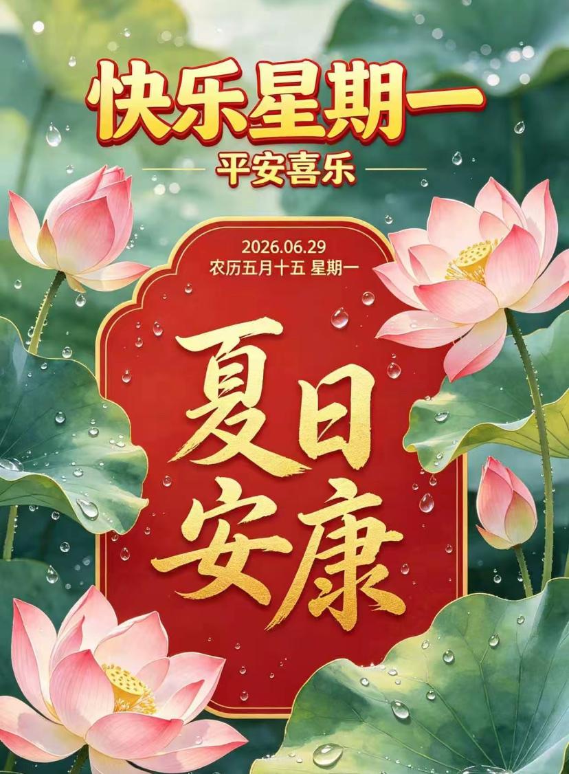 🌺2026./6.29问候新周，牵挂晨光🌺🌈☀️问候常含暖意，惦念伴