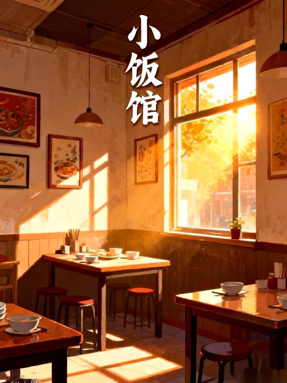 楼下新开了家小饭馆，八张桌子，老板硬是空着一张不待客，说是留给自家人吃饭的。街