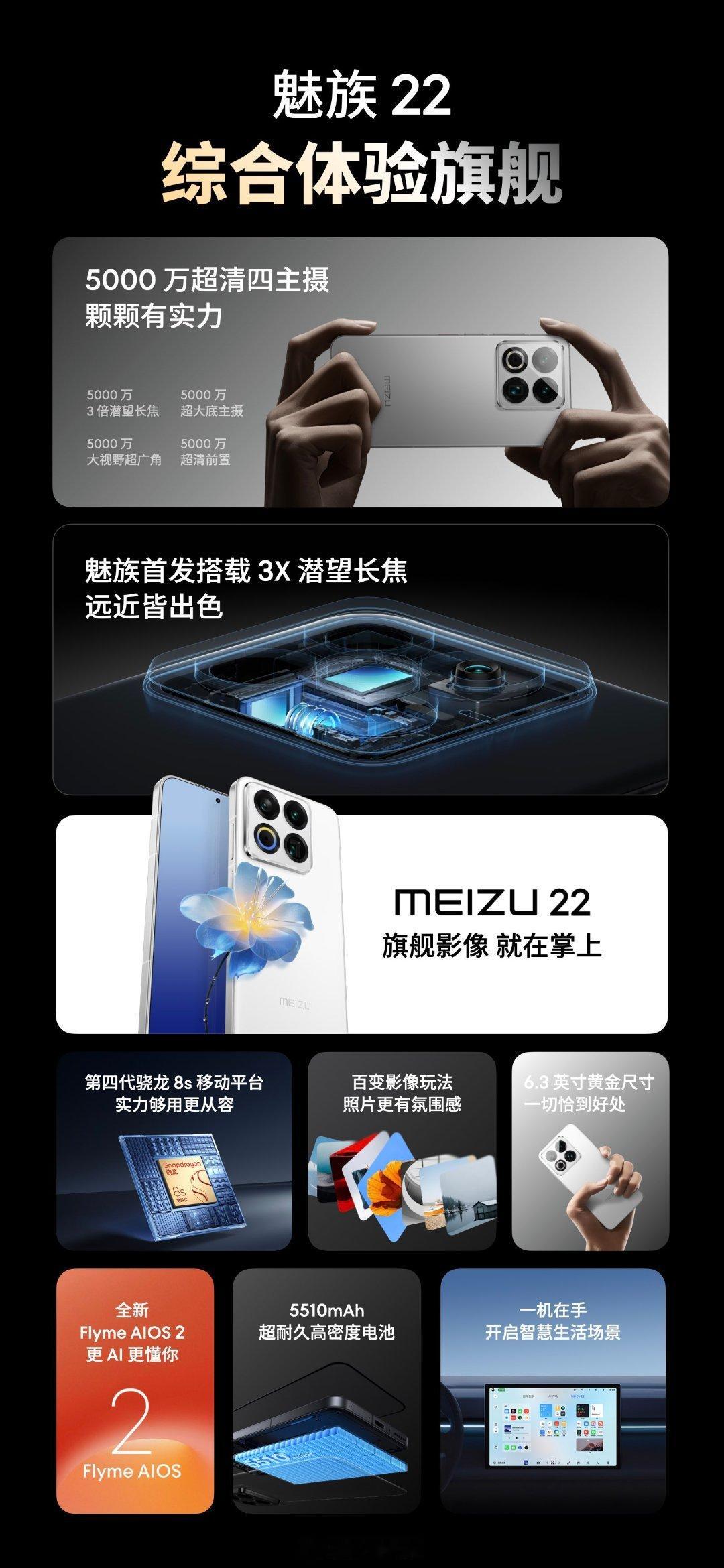 魅族22魅族白将在下午4点半全渠道正式开售。无界黑和热爱粉稍晚开售。还有归