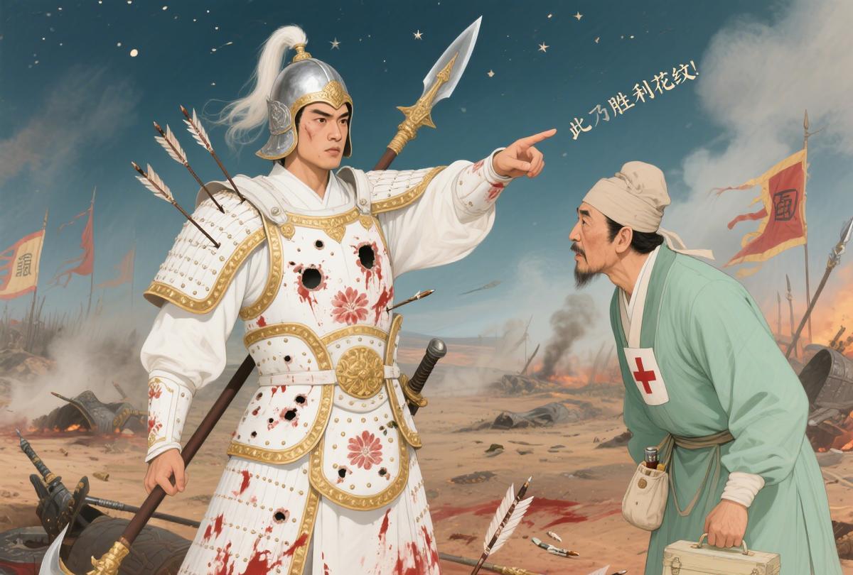 薛仁贵白袍染血变花袍！被射满箭孔喊“胜利花纹”，军医：弹孔比星星多唐朝最硬核