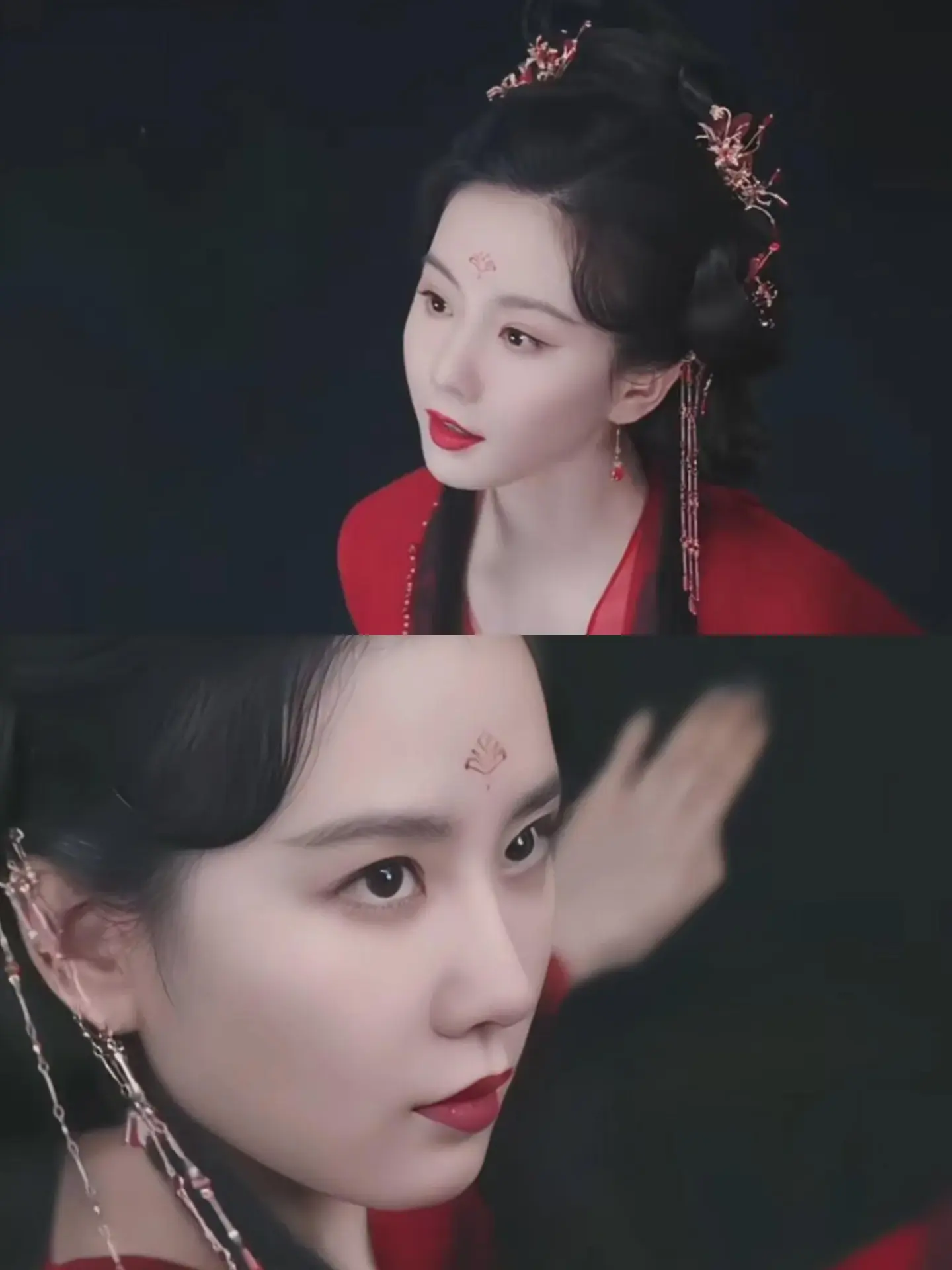 说刘诗诗演东方淮竹端着脖子、眼神空洞的，到底认真看剧了没啊？人家红衣造型一出来，